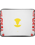 Laptop sleeve with the Salzburg 2024-25 Home football shirt design by RIPA Football