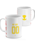 Mug with the Salzburg 2024-25 Home football shirt design by RIPA Football