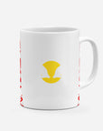 Mug with the Salzburg 2024-25 Home football shirt design by RIPA Football