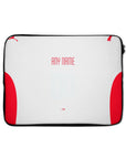 Laptop sleeve with the Salzburg 2025-26 Home football shirt design by RIPA Football