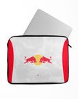 Laptop sleeve with the Salzburg 2025-26 Home football shirt design by RIPA Football