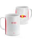 Mug with the Salzburg 2025-26 Home football shirt design by RIPA Football