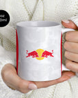 Mug with the Salzburg 2025-26 Home football shirt design by RIPA Football