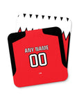 Coaster with the River Plate 2023-24 Away football shirt design by RIPA Football