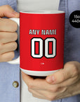 Mug with the River Plate 2023-24 Away football shirt design by RIPA Football