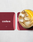 Coaster with the River Plate 2024 Away football shirt design by RIPA Football