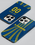 Phone case with the Rosario Central 2026 Third football shirt design by RIPA Football
