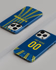 Phone case with the Rosario Central 2026 Third football shirt design by RIPA Football