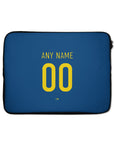 Laptop sleeve with the Rosario Central 2026 Third football shirt design by RIPA Football