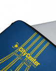 Laptop sleeve with the Rosario Central 2026 Third football shirt design by RIPA Football