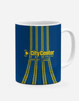 Mug with the Rosario Central 2026 Third football shirt design by RIPA Football