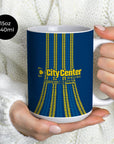 Mug with the Rosario Central 2026 Third football shirt design by RIPA Football