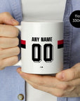 Mug with the Sampdoria 2026-27 Away football shirt design by RIPA Football