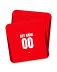 Coaster with the Braga 2024-25 Home football shirt design by RIPA Football