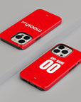 Phone case with the Braga 2024-25 Home football shirt design by RIPA Football
