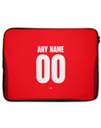 Laptop sleeve with the Braga 2024-25 Home football shirt design by RIPA Football