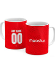 Mug with the Braga 2024-25 Home football shirt design by RIPA Football