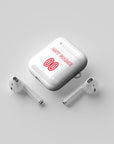 AirPods case with the Freiburg 2026-27 Away football shirt design by RIPA Football