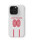 Phone case with the Freiburg 2026-27 Away football shirt design by RIPA Football