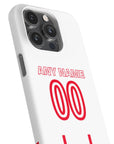 Phone case with the Freiburg 2026-27 Away football shirt design by RIPA Football