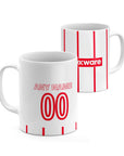 Mug with the Freiburg 2026-27 Away football shirt design by RIPA Football