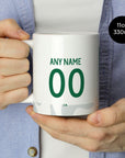 Mug with the Sporting 2025-26 Fourth football shirt design by RIPA Football
