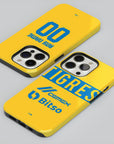 Phone case with the Tigres 2022-23 Home football shirt design by RIPA Football