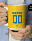 Mug with the Tigres 2022-23 Home football shirt design by RIPA Football