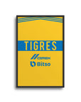 Print with the Tigres 2022-23 Home football shirt design by RIPA Football