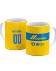 Mug with the Tigres 2023-24 Home football shirt design by RIPA Football
