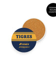 Coaster with the Tigres 2026-27 Away football shirt design by RIPA Football