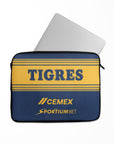 Laptop sleeve with the Tigres 2026-27 Away football shirt design by RIPA Football