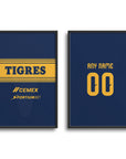 Print with the Tigres 2026-27 Away football shirt design by RIPA Football