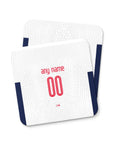 Coaster with the Tottenham Hotspur 2024-25 Home football shirt design by RIPA Football