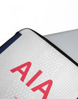 Laptop sleeve with the Tottenham Hotspur 2024-25 Home football shirt design by RIPA Football