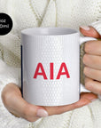 Mug with the Tottenham Hotspur 2024-25 Home football shirt design by RIPA Football