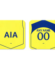 Coaster with the Tottenham Hotspur 2025-26 Third football shirt design by RIPA Football