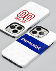 Phone case with the Universidad Católica 1998-99 Home football shirt design by RIPA Football