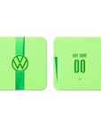 Coaster with the Wolfsburg 2024-25 Home football shirt design by RIPA Football