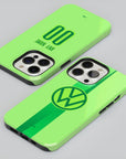 Phone case with the Wolfsburg 2024-25 Home football shirt design by RIPA Football
