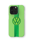 Phone case with the Wolfsburg 2024-25 Home football shirt design by RIPA Football