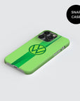 Phone case with the Wolfsburg 2024-25 Home football shirt design by RIPA Football