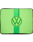 Laptop sleeve with the Wolfsburg 2024-25 Home football shirt design by RIPA Football