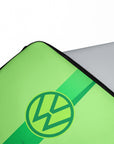 Laptop sleeve with the Wolfsburg 2024-25 Home football shirt design by RIPA Football