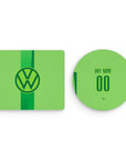 Mouse pad with the Wolfsburg 2024-25 Home football shirt design by RIPA Football
