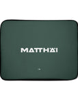 Laptop sleeve with the Werder Bremen 2026-27 Away football shirt design by RIPA Football