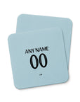 Coaster with the West Ham United 2024-25 Home football shirt design by RIPA Football