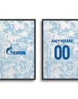 Print with the Zenit 2024-25 Away football shirt design by RIPA Football