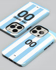Phone case with the Argentina 2006 Home football shirt design by RIPA Football