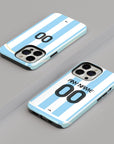 Phone case with the Argentina 2006 Home football shirt design by RIPA Football
